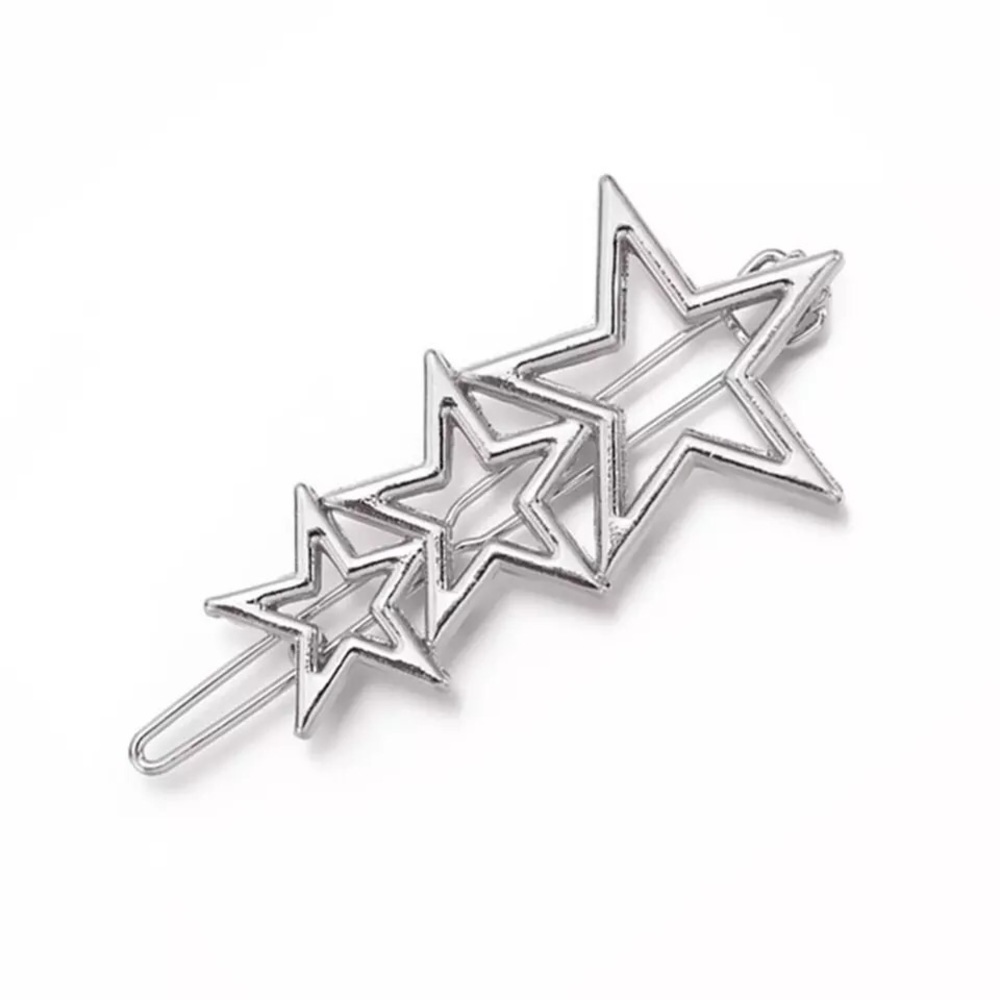 π New Silver Stars Hair Pin Accessory - Picture 2 of 4